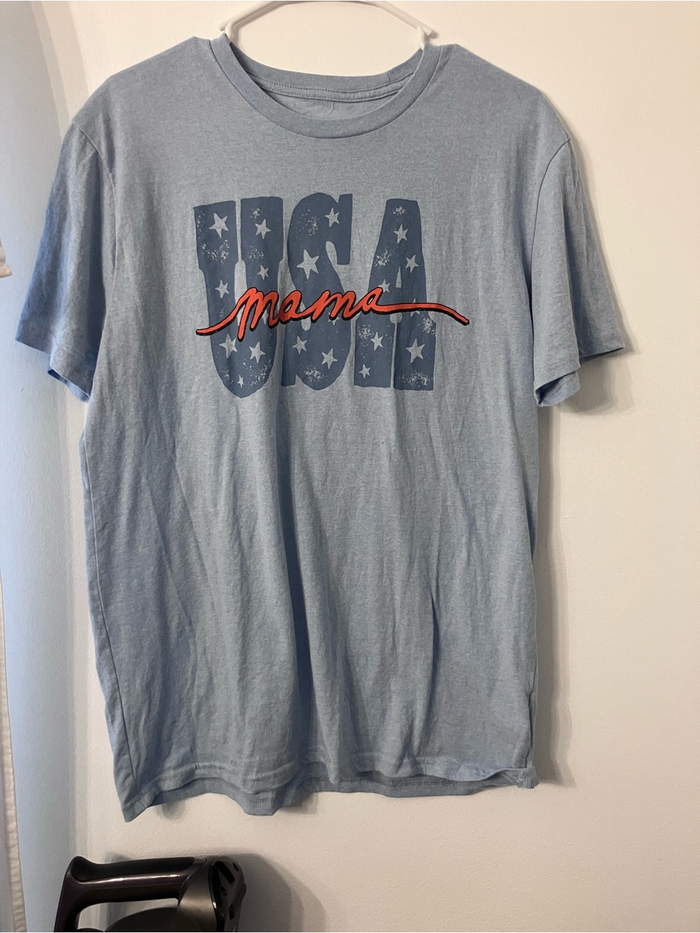 USA Mama Graphic T‑Shirt - Light Blue